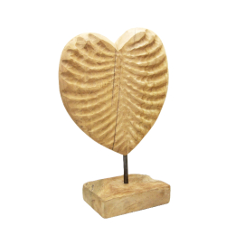 Serce z drewna tekowego 37cm